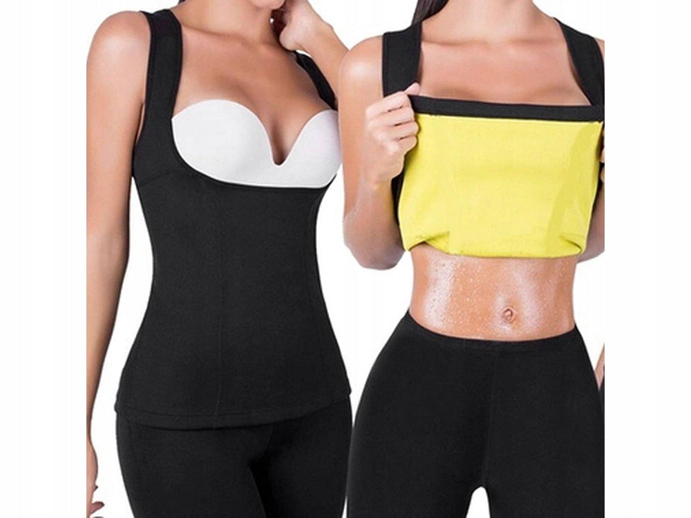 Maiou fitness din neopren dama, Zola®, pentru slabit, negru/verde, marimea XXL Maiou fitness din neopren dama, Zola®, pentru slabit, negru/verde, marimea XXL